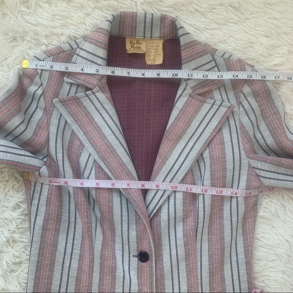 Vintage Chic Striped Two Button Blazer KoKo Knits - Picture 7 of 10
